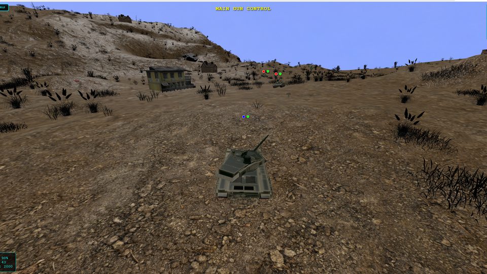 Tank Battle tanks on a desert field